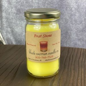 Handmade Yellow Fruit Slices 8oz Candle